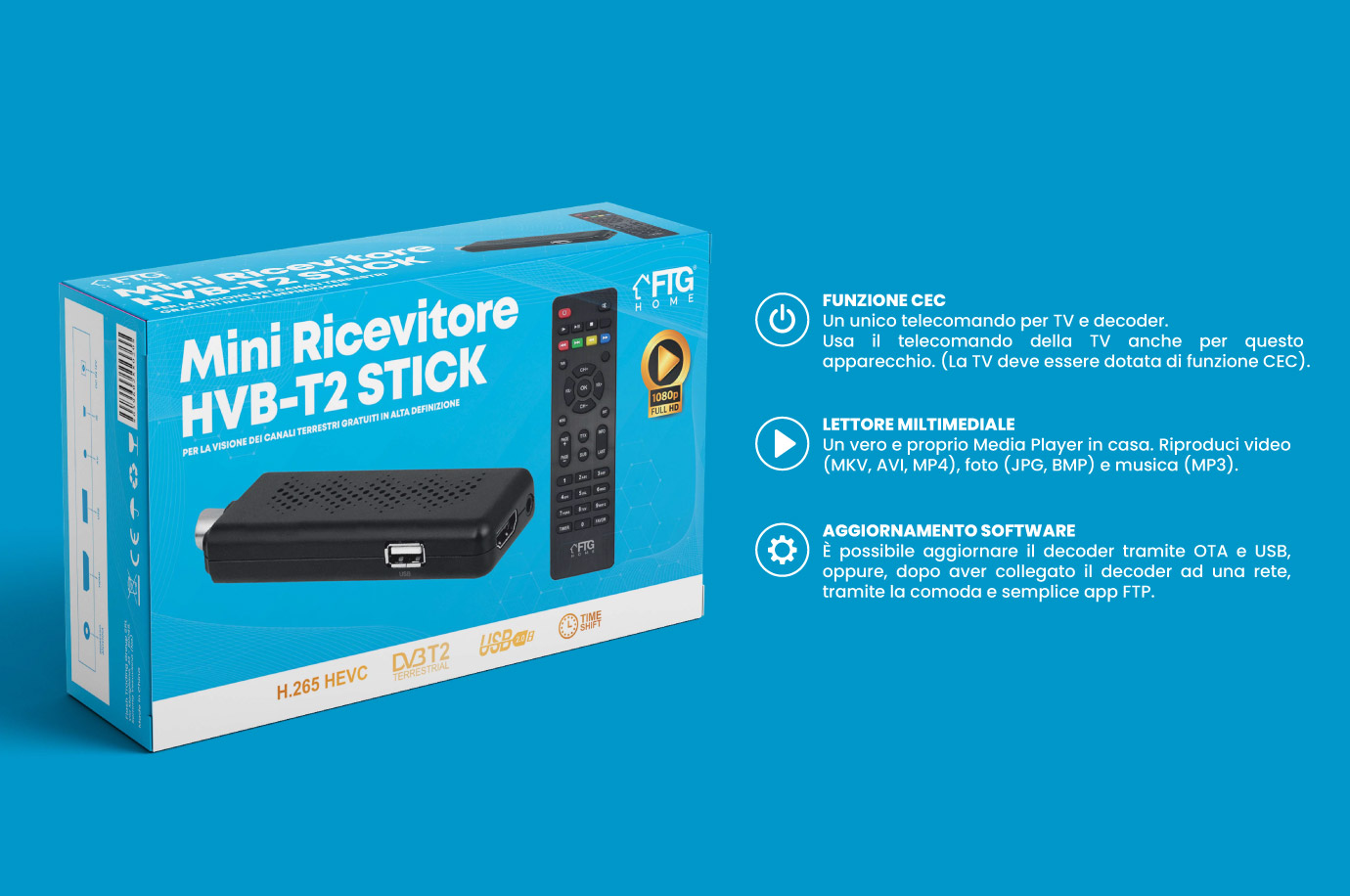 Mini Ricevitore HVB-T2 STICK