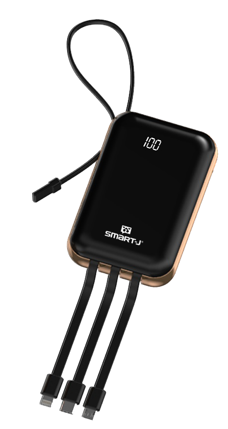 SMART-J POWER BANK 10000 MAh NERO - GOLD - DX458
