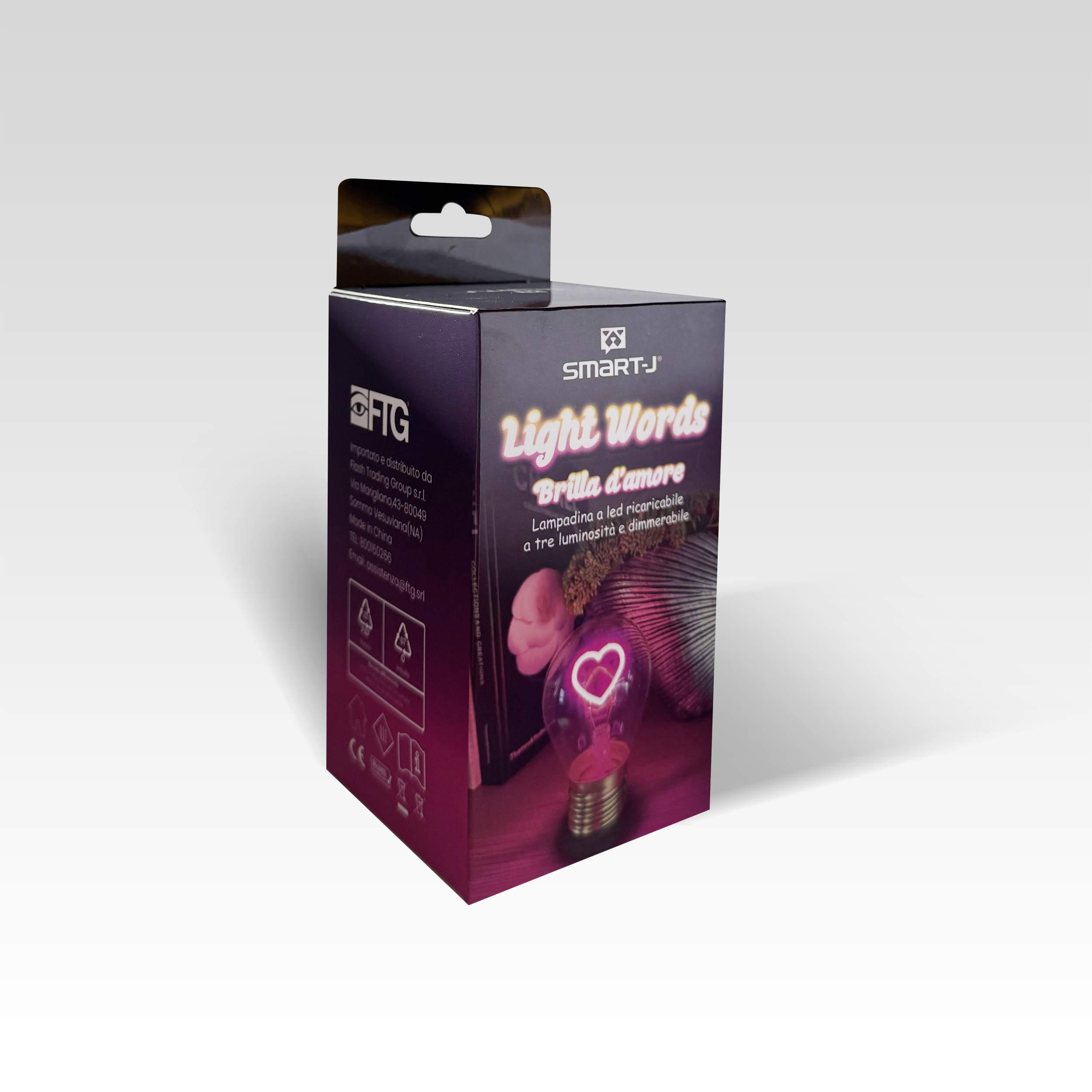 SMART-J LAMPADA BULBO RICARICABILE HEART