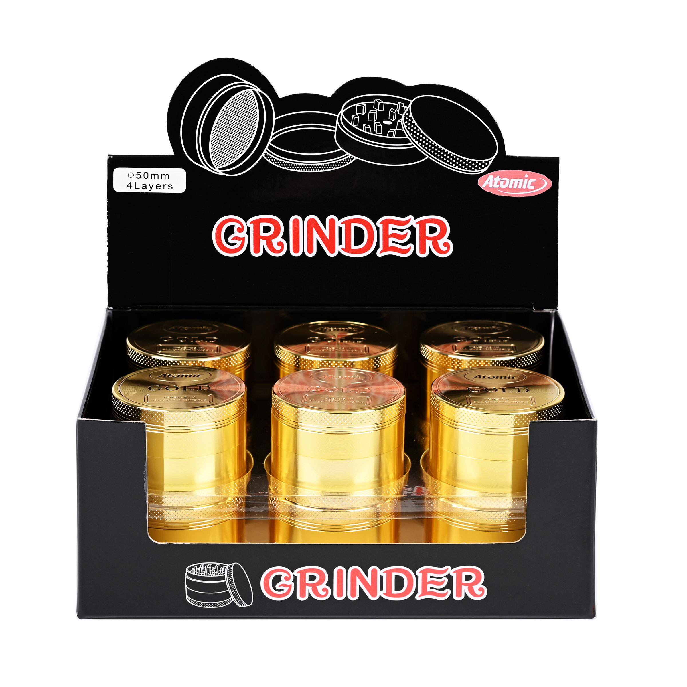 ATOMIC GRINDER METAL GRINDER GOLD Ø 50 MM - 0212138