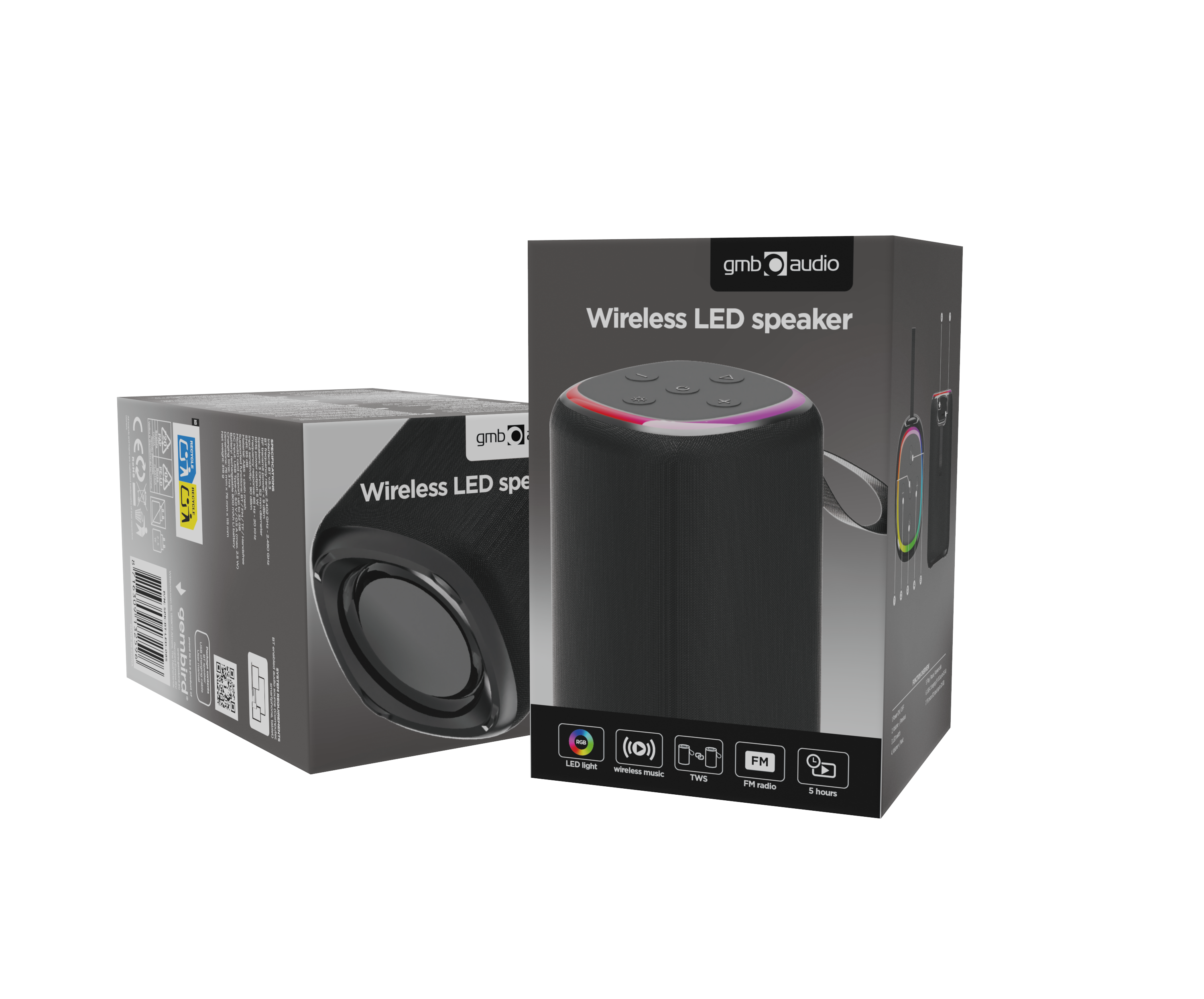 GEMBIRD ALTOPARLANTE LED BLEUTOOTH 3W